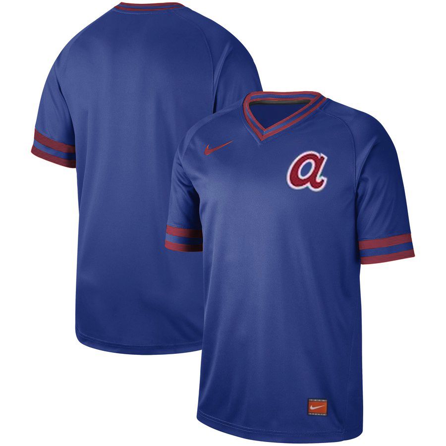 2019 Men MLB Atlanta Braves blank blue Nike Cooperstown Collection Jerseys->atlanta braves->MLB Jersey